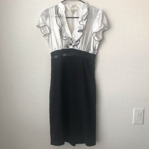 Black and White Speechless Business Dress w Belt
